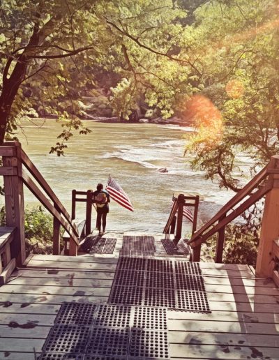 Exit point for Zen Tubing river tubing in Asheville, NC.