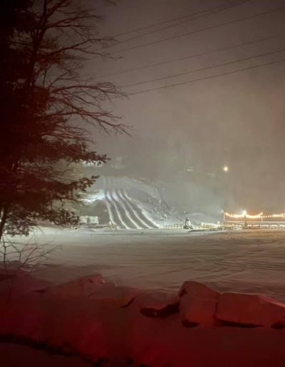 Snowtubing hill near Greenville, South Carolina.