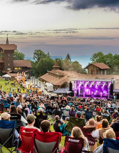 Outdoor music festival at Beech Mountain ski resort in Boone, NC.