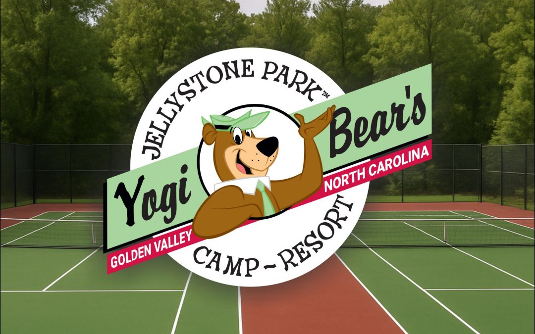 Featured image for tennis at Jellystone park near Hendersonville, NC.