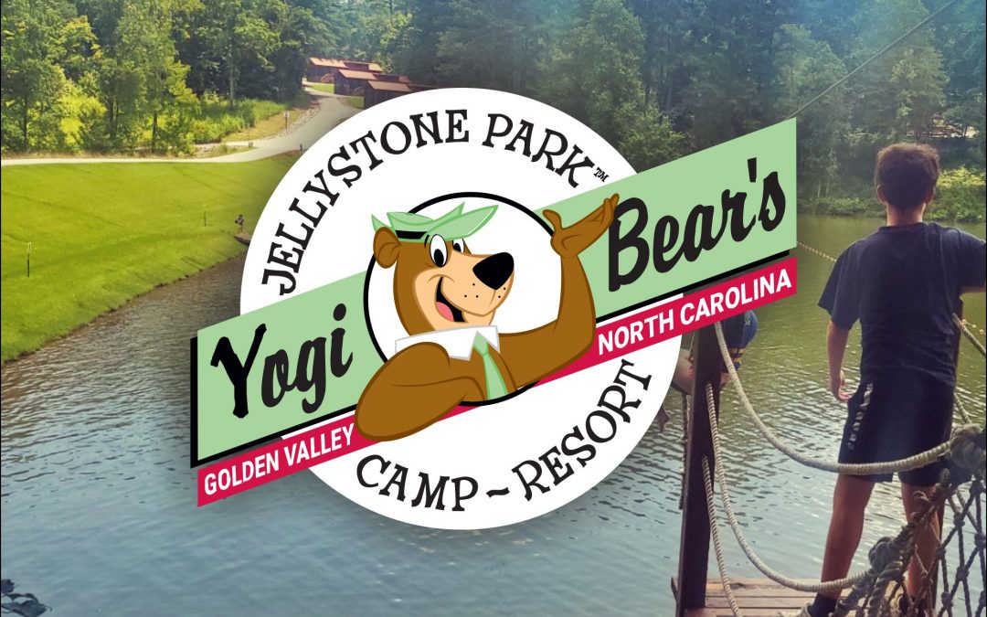 Featured image for water zip line at Yogi Bear Campground in Bostic, NC.