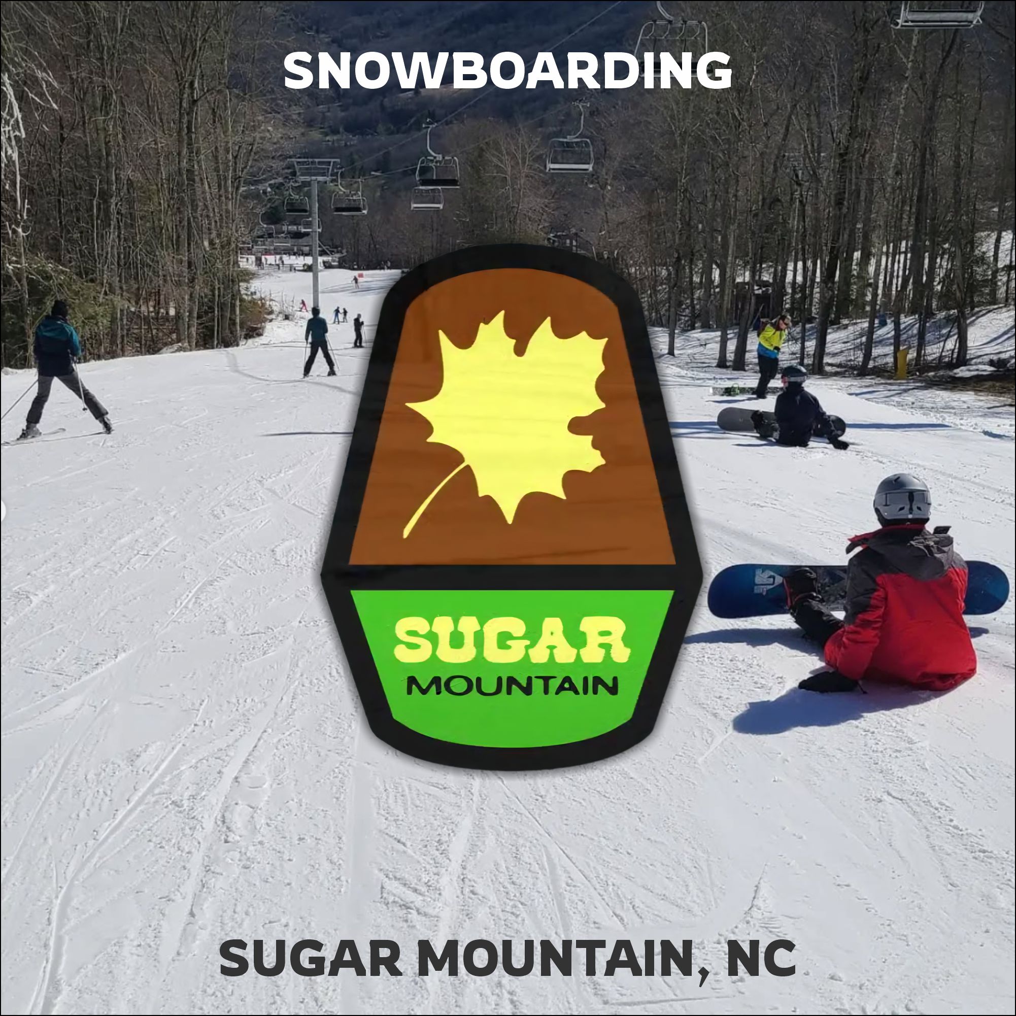 Featured image for snowboarding at Sugar Mountain resort near Charlotte, NC.