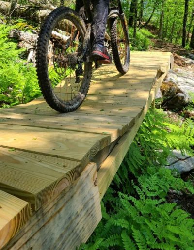 Man doing mountain biking at Sugar Mountain near Banner Elk, NC.