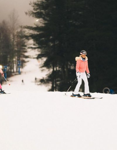 Winter sunset at Hatley Pointe ski slopes