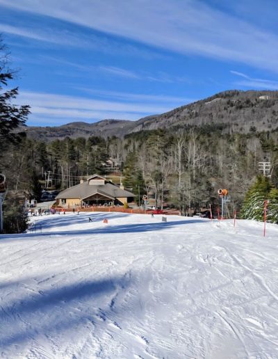 Downhill slope at Ski Sapphire in NC mountains.