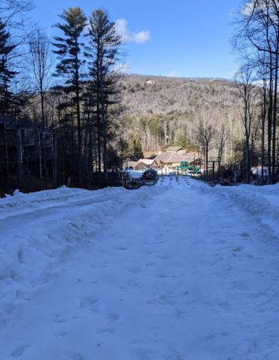 Snow tubing lane at Ski Sapphire near Greenville, SC.