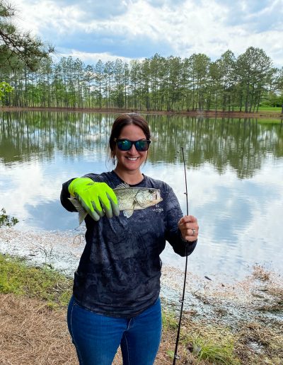 scenic pond fishing in rural North Carolina