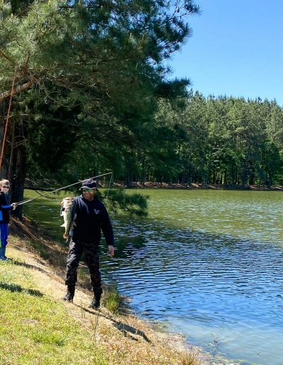 bass fishing at Barrett Farm Ponds