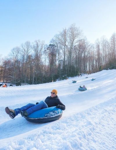 snow tubing in Maggie Valley North Carolina
