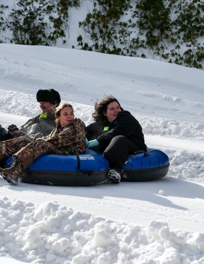 family snow tubing park in the Blue Ridge Mountains NC