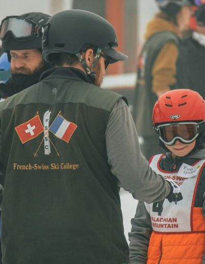 Ski lessons at small ski resort near Charlotte, NC.