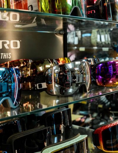 Ski goggles at ski pro store.