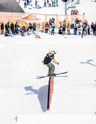 Appalachian Ski Mtn snowboarders by Banner Elk NC