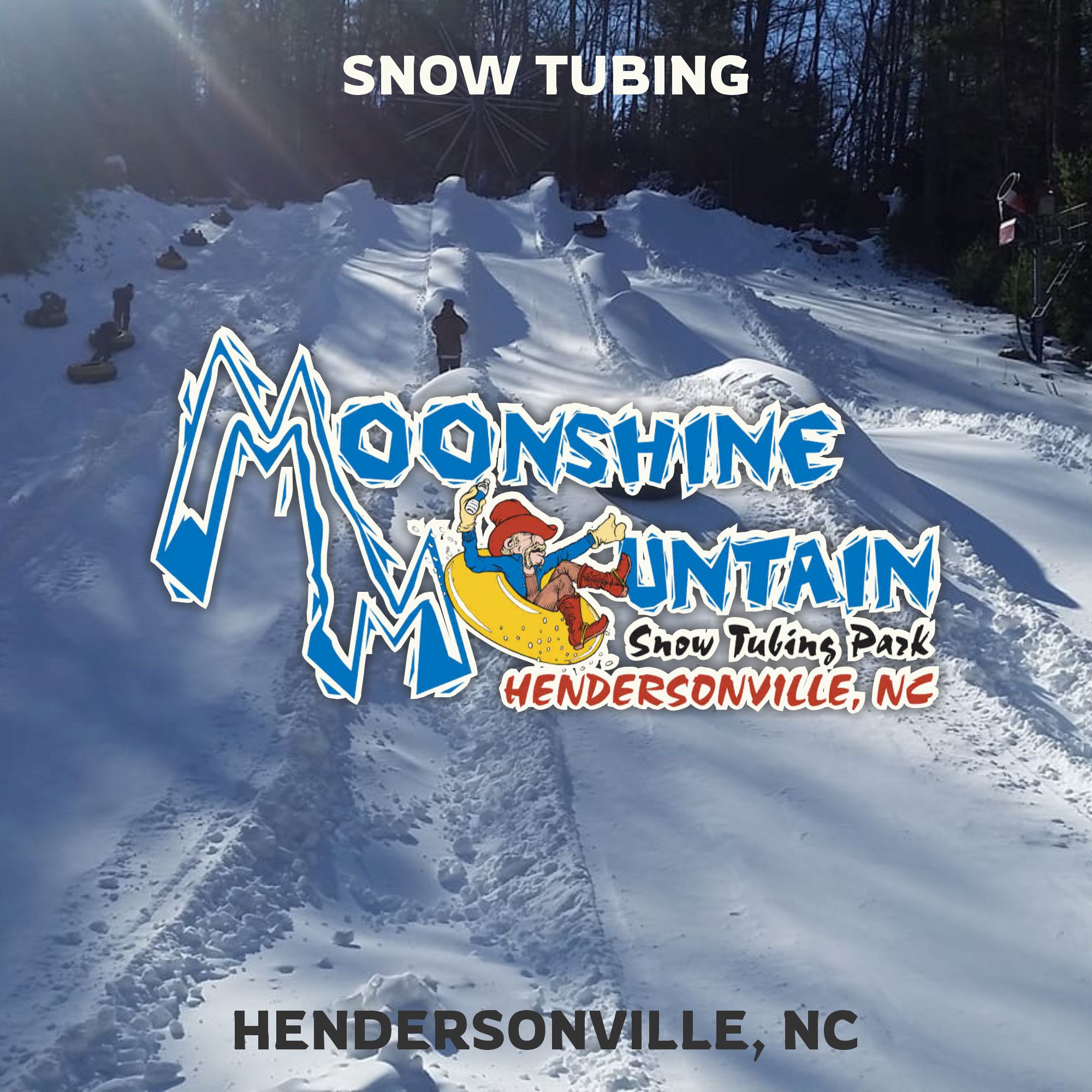 snowy tubing hill Western NC