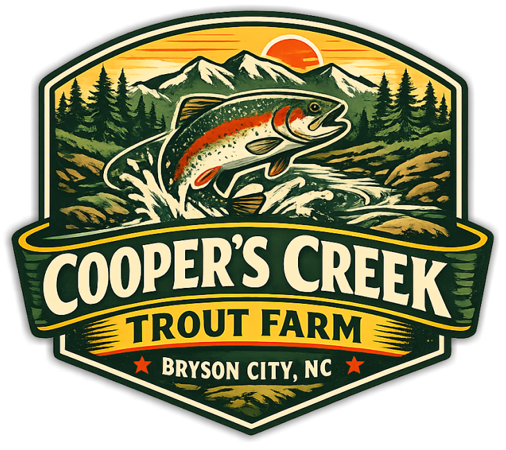 logo-cooperscreektroutfarm mountain tubing sessions North Carolina