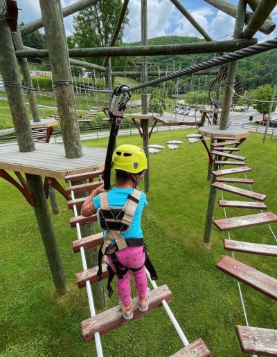 family ropes course near Tweetsie Railroad
