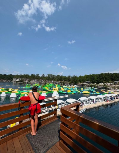 Children enjoying the kid zone at Fantasy Lake Water Park in Wake Forest
