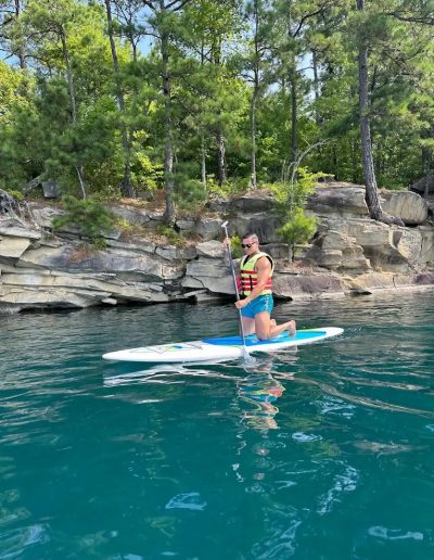 Stand up paddleboarding at Fantasy Lake Adventure Park Wake Forest NC