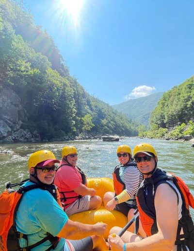 Guided Wilson Creek inflatable kayak adventure in the Blue Ridge Mountains