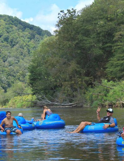 Family kayaking trip with High Mountain Expeditions near Boone NC