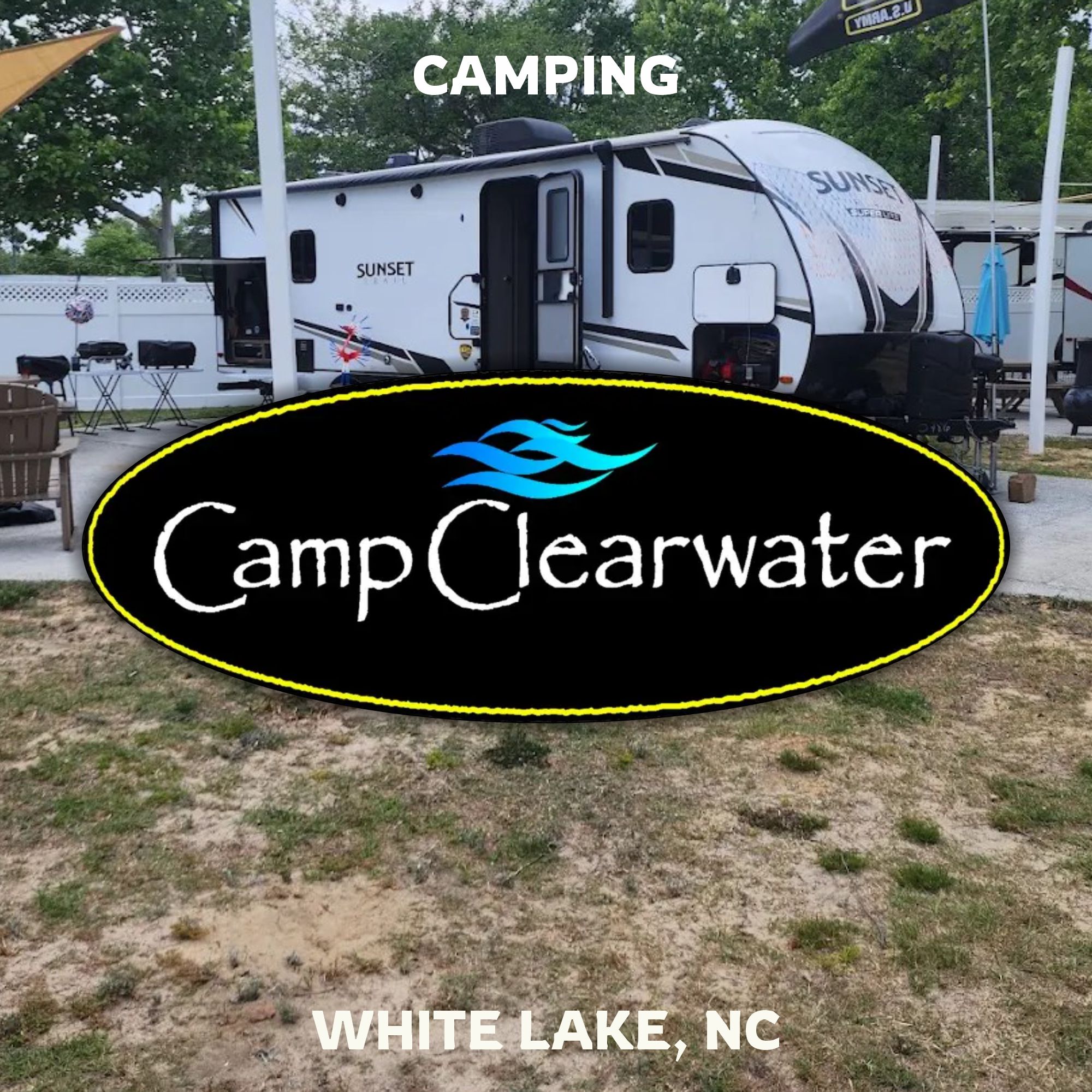 RV site at Camp Clearwater White Lake