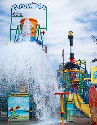 Carolina Harbor waterpark facilities and attractions at Carowinds in Charlotte NC