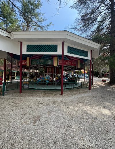 Covered carousel at Santa’s Land Fun Park in Cherokee, NC
