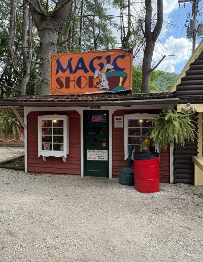 Magic Shop building at Santa’s Land Fun Park in Cherokee, NC