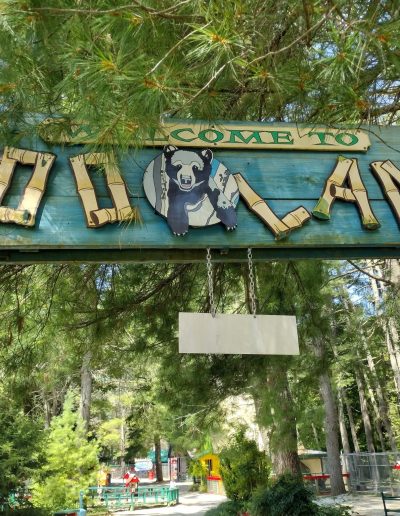 Zoo Land entrance sign at Santa’s Land in Cherokee, NC