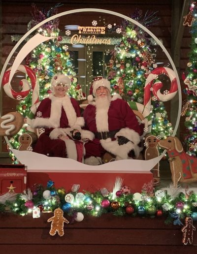 Santa and Mrs. Claus at Tweetsie Christmas