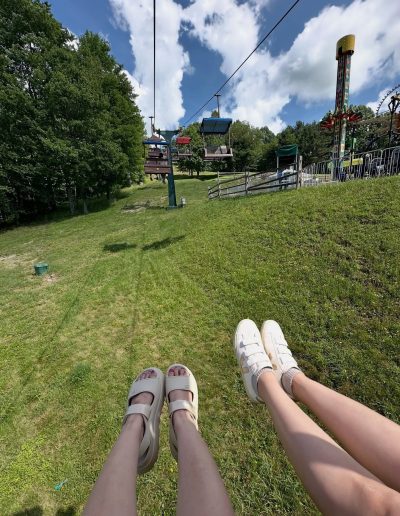 Passenger view from the Tweetsie Railroad chairlift