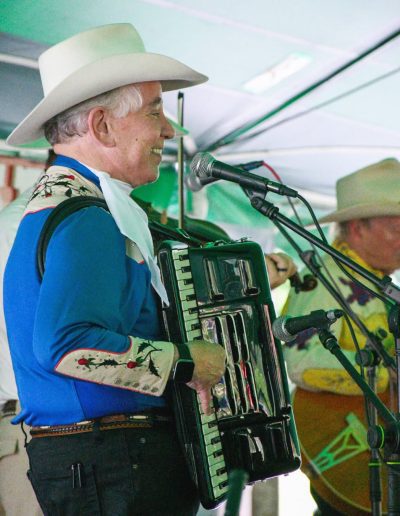 Accordion musician performing at Tweetsie Railroad