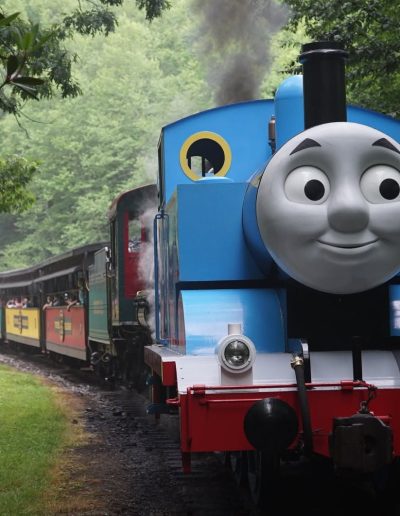 Thomas the Tank Engine train at Tweetsie Railroad