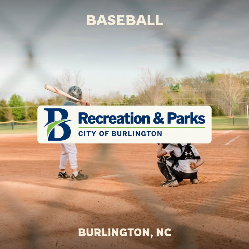 Baseball at Burlington City Park in Burlington, North Carolina.