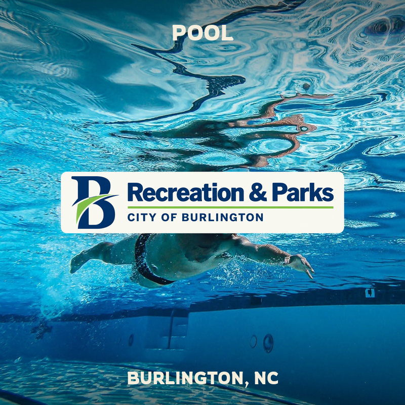 Pool at Burlington City Park in Burlington, North Carolina.