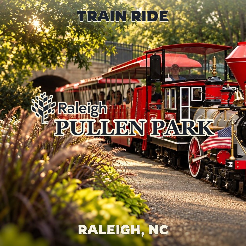 Train ride at Pullen Park in Raleigh, NC