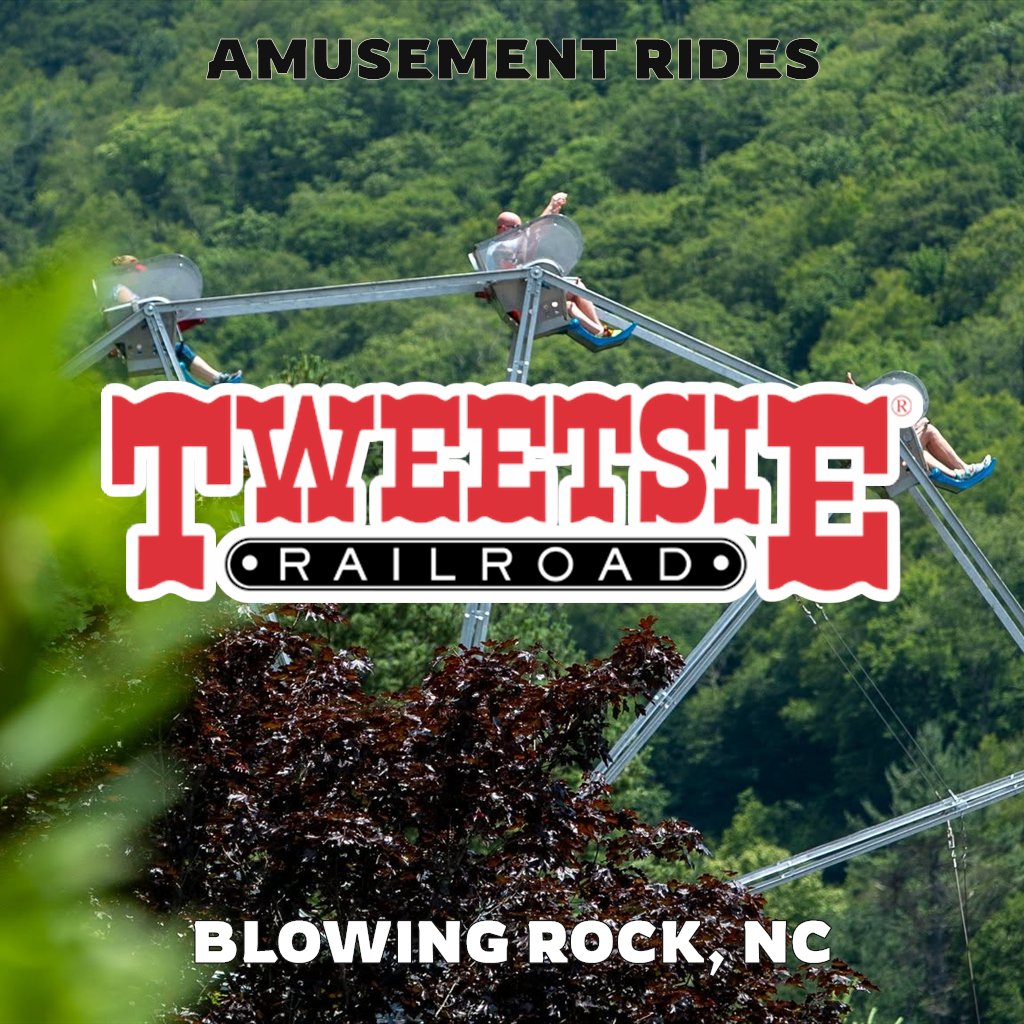 Amusement rides at Tweetsie Railroad in Blowing Rock, NC