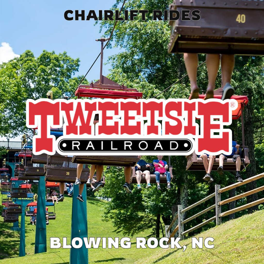 Chairlift ride at Tweetsie Railroad in Blowing Rock, NC