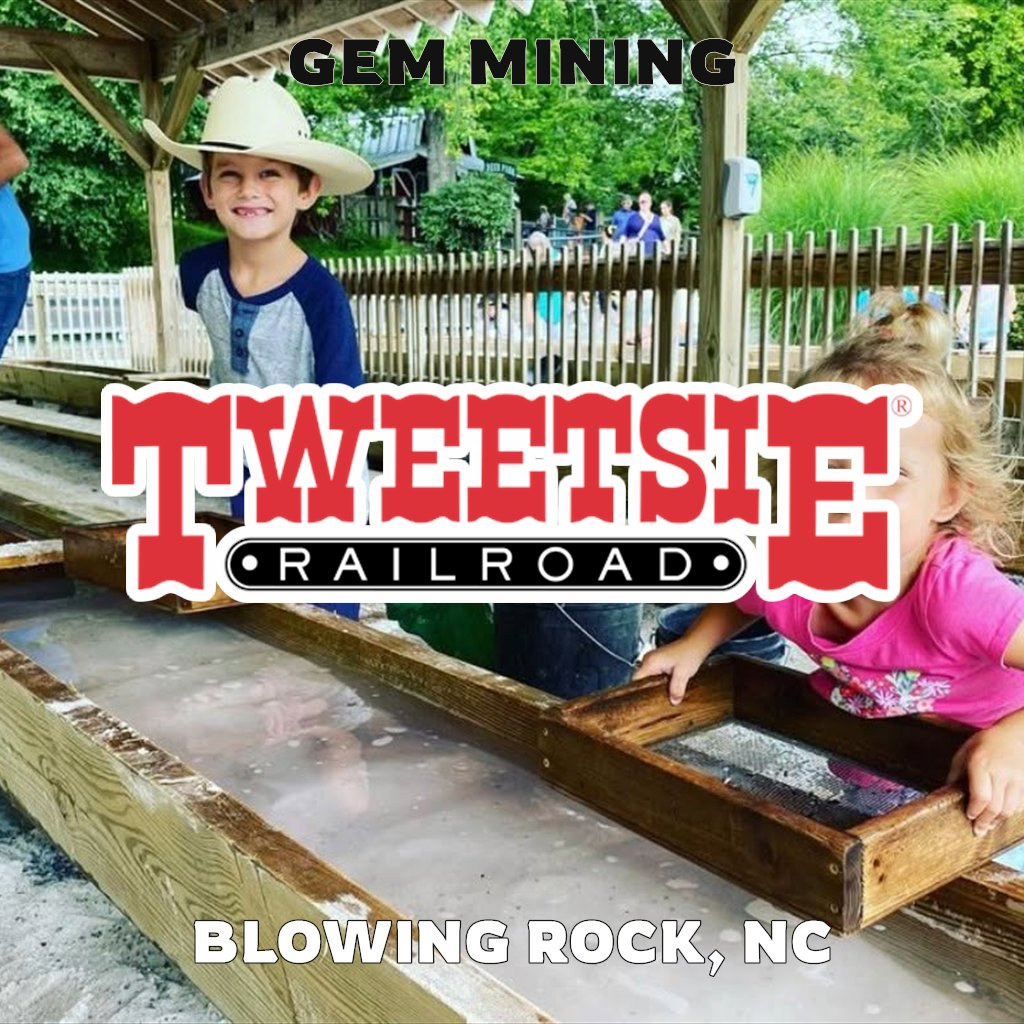 Gem mining at Tweetsie Railroad in Blowing Rock, NC