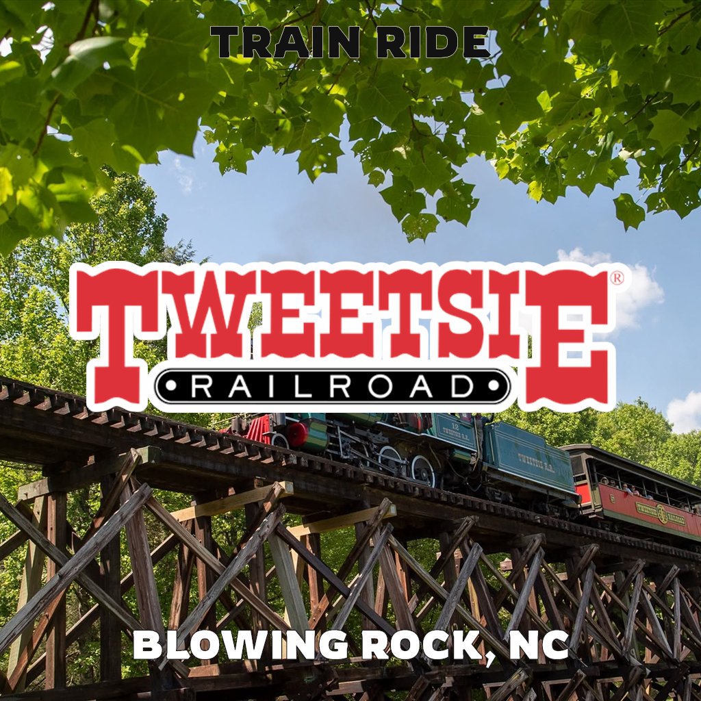 Wild West train ride at Tweetsie Railroad in Blowing Rock, NC