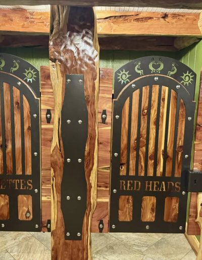 Saloon-style wooden doors at Deadwood near Williamston, NC