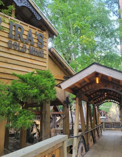 Timber bridge and entrance building at Deadwood near Williamston, NC