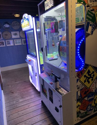 Claw machines in the Deadwood arcade near Williamston, NC