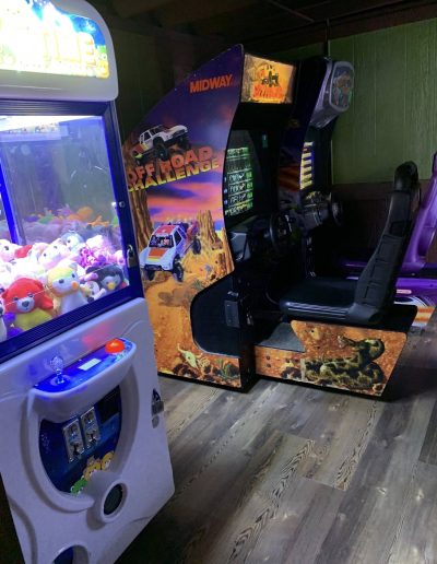 Arcade game machines inside Deadwood near Williamston, NC