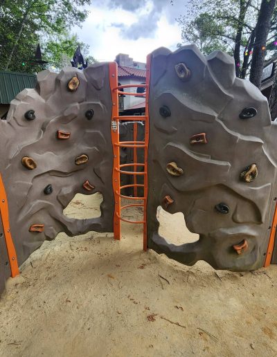 Rock climbing walls and ladder at the Deadwood playground near Williamston, NC