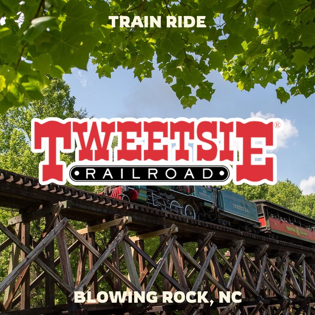 Wild West train ride at Tweetsie Railroad in Blowing Rock, NC